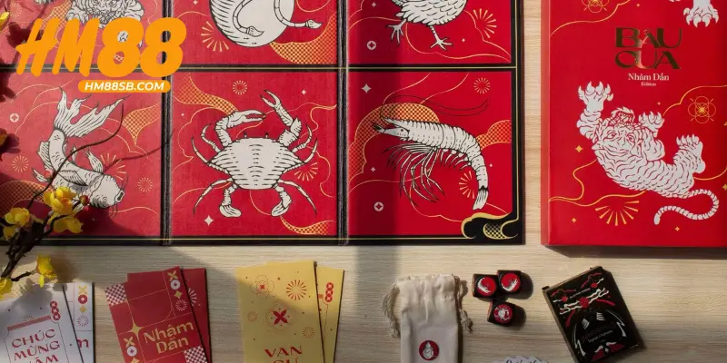 Bộ xúc xắc sử dụng trong Bầu Cua